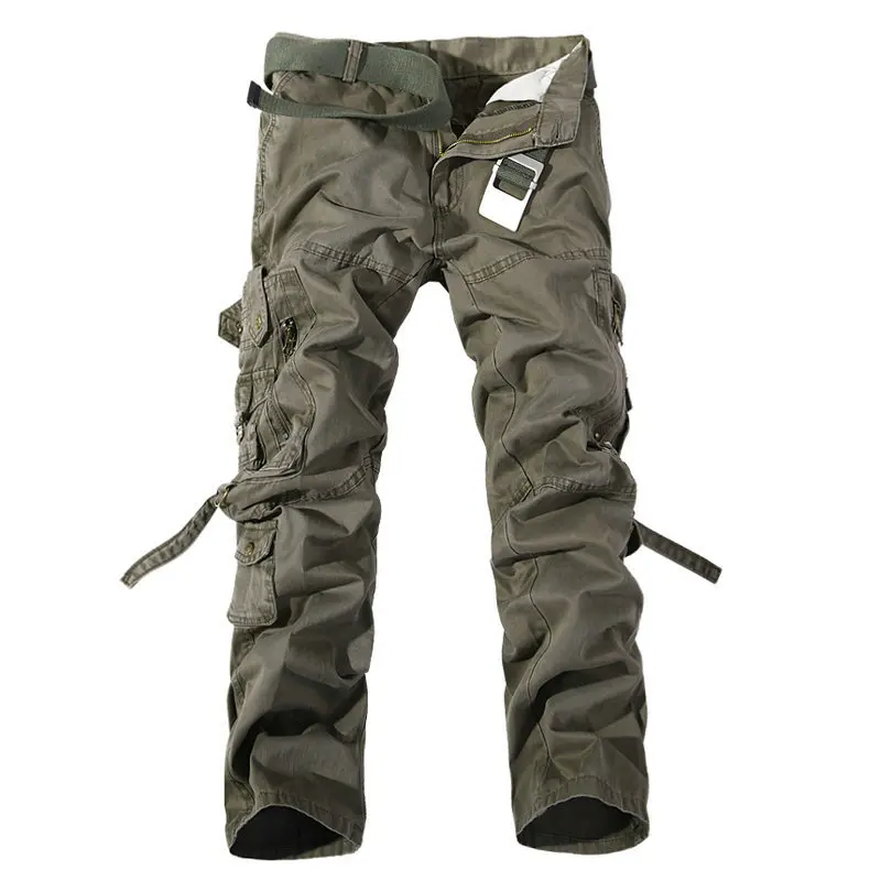 Cheap 2019 New Army Military Camouflage Overalls Bags Pants Overalls Big Yards Men Camo Combat Work Trousers Overalls
