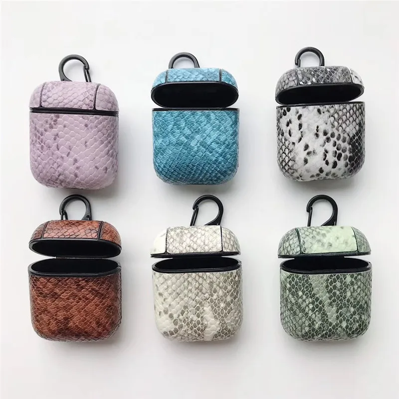 

Luxury Bluetooth i10 tws i60 i80 Wireless Earphone Case For Airpods Case Leather Protective Case With Hook For Airpods iPhone