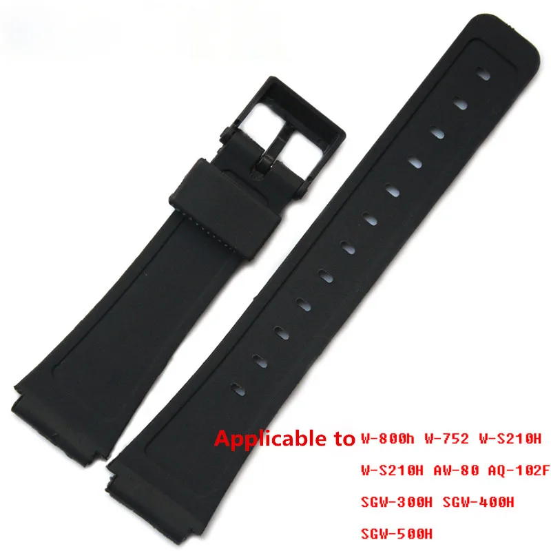 Le ultime cinturino in gomma di silicone per Casio AW 80 AQ 102 W 800H W  752 accessori per orologi|silicone rubber strap|strap for casiorubber strap  - AliExpress