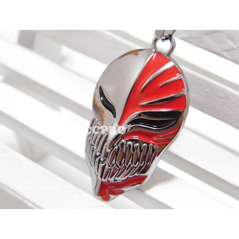 Bleach Anime Pendant Kurosaki ichigo Arrancar Mask Logo Metal Necklace