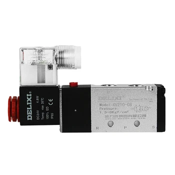

4V210-08 DC24V Solenoid Valve Directional Valve Through Coil Pneumatic Solenoid Control Valve