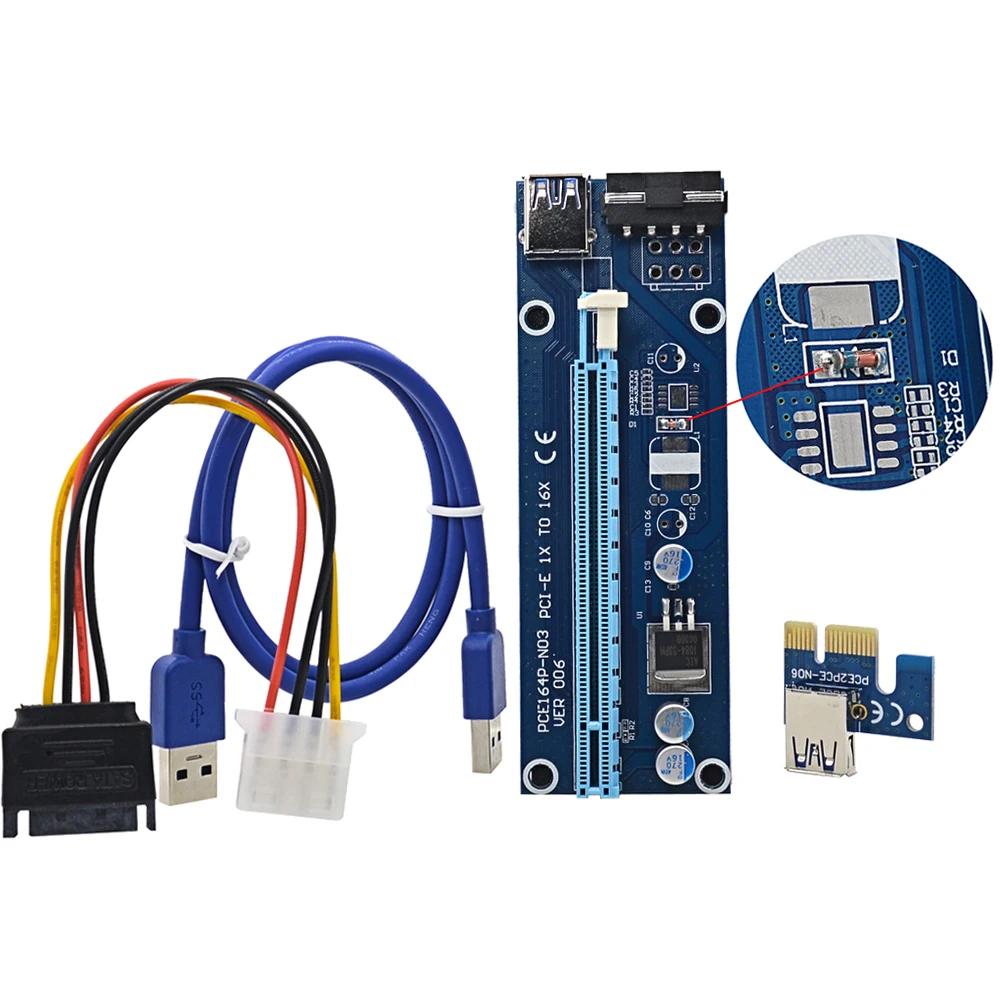Prix pour 5 PCS Régulateur Tube VER006 60 CM PCI Express PCI-E 1x à 16x Extender + USB 3.0 Câble/SATA à 4Pin IDE Puissance Fil pour BTC Mineur Prix pour 5 PCS Régulateur Tube VER006 60 CM PCI Express PCI-E 1x à 16x Extender + USB 3.0 Câble/SATA à 4Pin IDE Puissance Fil pour BTC Mineur