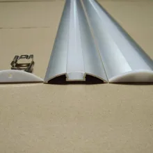 2 м/шт. 22 шт./партия анодированный светодиодный алюминиевый профиль с молочной крышкой, торцевой крышкой и зажимами Напольный СВЕТОДИОДНЫЙ профиль