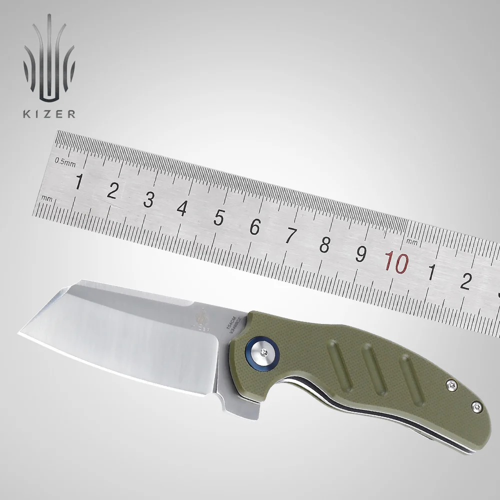 Складной карманный нож Kizer, маленький мини-нож для овчарки, нож для выживания на открытом воздухе, тактический нож, охотничий инструмент
