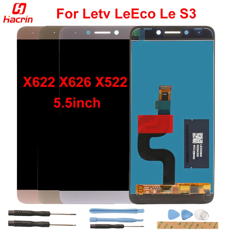 

LCD for Letv LeEco Le S3 X622 LCD Screen Tested LCD Display+Touch Screen Replacement for LeEco Le S3 X622 X626 X522 LCD 5.5inch
