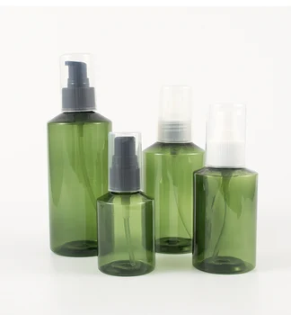 

100ml/150ml/200ml Full Cover Powder Pump Beak Emulsion Pump Ink Green Oblique Shoulder Plastic Bottle 10PCS/LOT