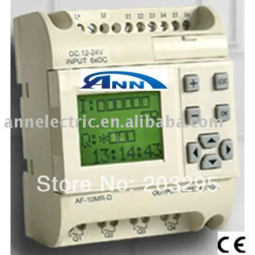 plc programming AF-10MR-E2 with HMI 12-24VDC 6 points DC input 4 points relay outputwith free software