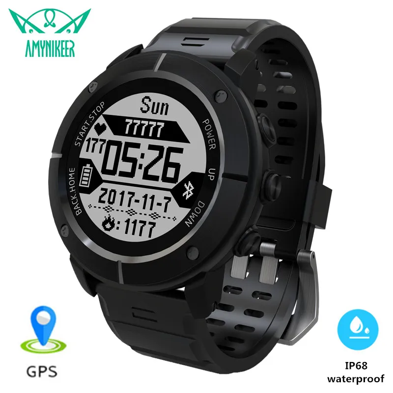 

AMYNIKEER smart watch UW80C outdoor sports watch GPS navigation heart rate monitor compass IP68 waterproof smart watch men