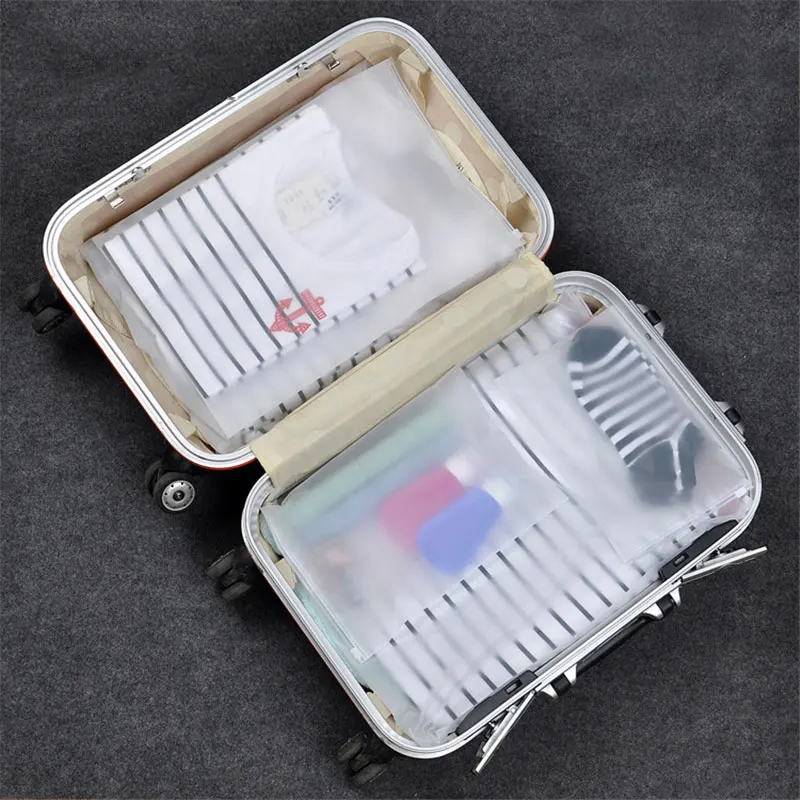 

2019 A set of seven sizes Transparent Waterproof Travel Cosmetic Clothing，quilt Bag Make Up Organizer Storage Pouch