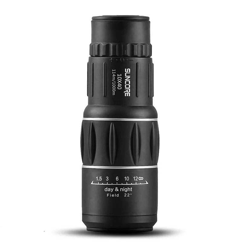 Suncore 10x40 hd أحادي التلسكوب غير infrared للرؤية الليلية مناظير بحجم الجيب للصيد مراقبة