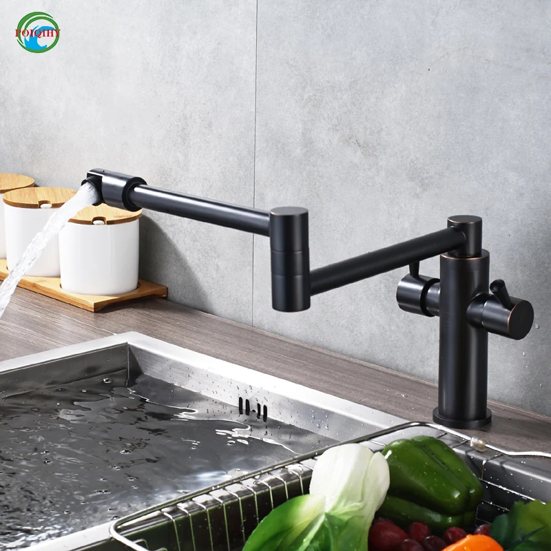 Convenient Folding Retractable Vegetables Basin Sink Faucet Deck Mounted Mixer Taps with hot and cold