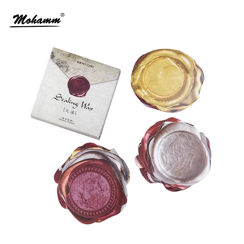 45pcs/lot Creative Cute Wax Seal PVC Decoration Stickers Diy Diary