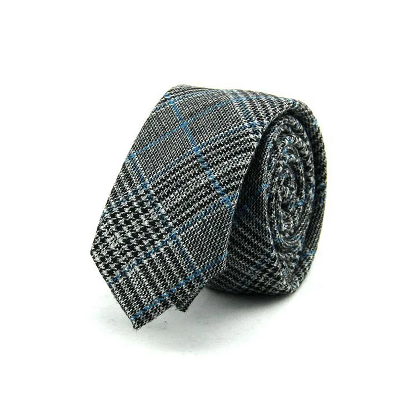

Wool Necktie Ties Formal Business Tie Skinny Cotton Neck Tie Plaid Wedding Bow Ties Gravatas Cravat