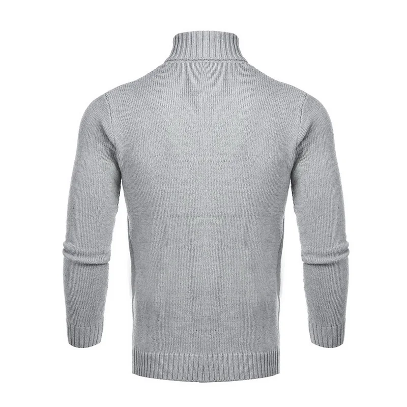 SHUJIN весенний свитер с высоким воротом, мужской модный джемпер с принтом, пуловеры, мужская повседневная Уличная одежда размера плюс, тонкий вязаный свитер