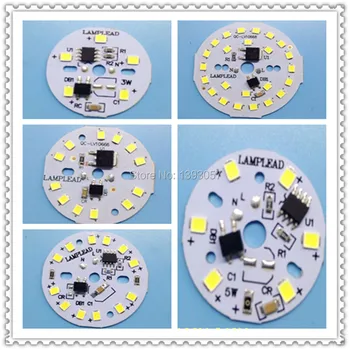 

10pcs MD2835 3W 5W 7W 9W 12W High PF Integrated IC Driver Light Source Panel, AC 220V Directly Needn't Driver LED PCB