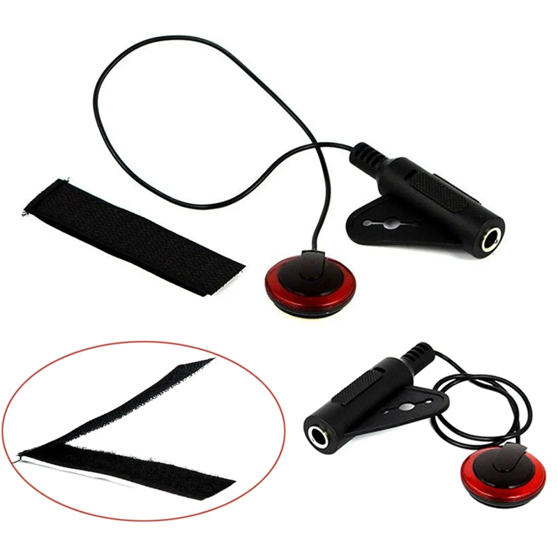 New Professional Piezo Contact Microphone Pickup For Guitar Ukulele 1/4'' Musical Instrument Accessories Parts