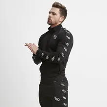 Мужская теплая тонкая дышащая Черная спортивная куртка с длинными рукавами на молнии для бега фитнеса спорта Прямая поставка