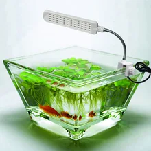 2.5 Вт 48LED AC110-220V аквариума свет лампы и гибкие клип на аквариум лампы, Сша подключите / ес разъем