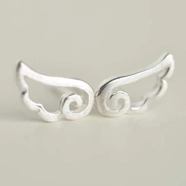 

DreamySky Real 925 Sterling Silver Wing Earrings For Women Girls Christmas Gift Brincos Aretes Silver 925 Jewelry