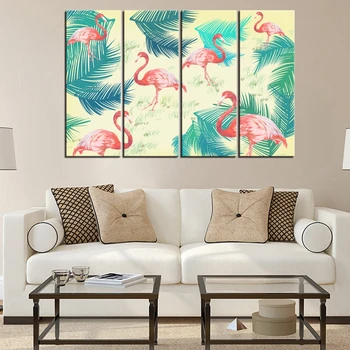 

Nordic Poster Art Prints Flamingo Animals Wall Art Canvas Painting for Bathroom Kitchen Wall Decor Landscape Picture Artwork Art