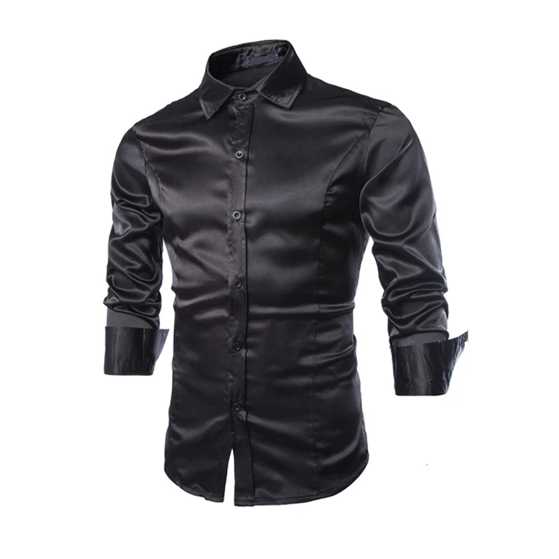 Купить Черную Шелковую Рубашку Мужскую