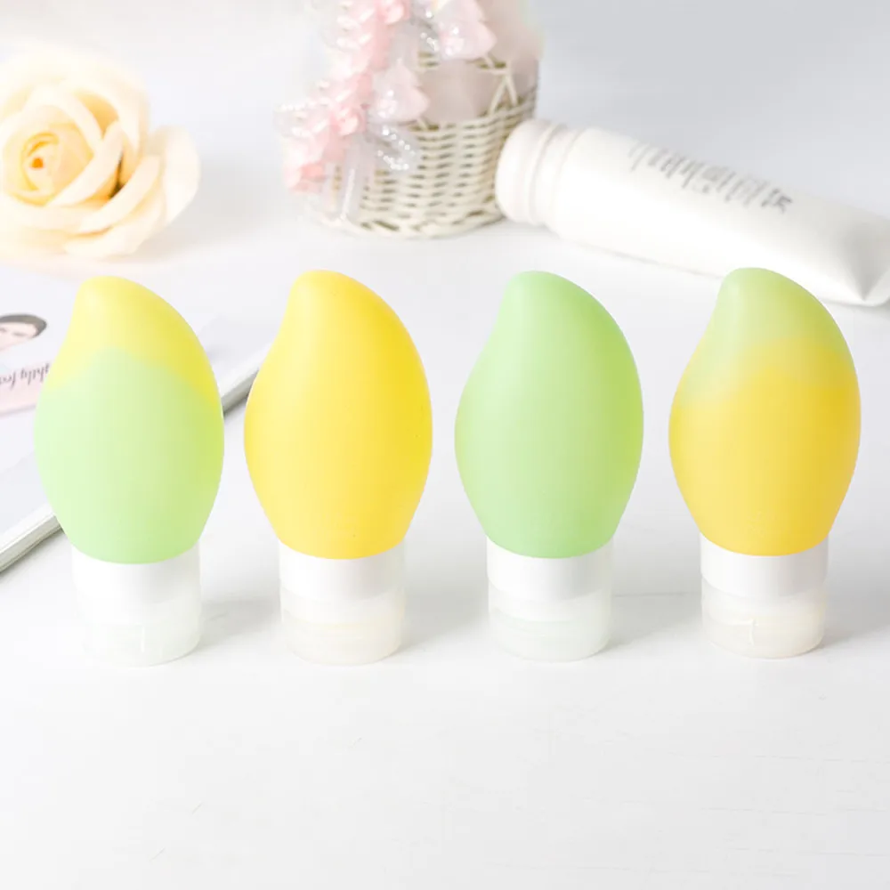 

1Pcs Portable Empty Cosmetic Containers Travel Bottle Leakproof Silicone Travel Bottle Kits Mango Shape Travel Bottle L58