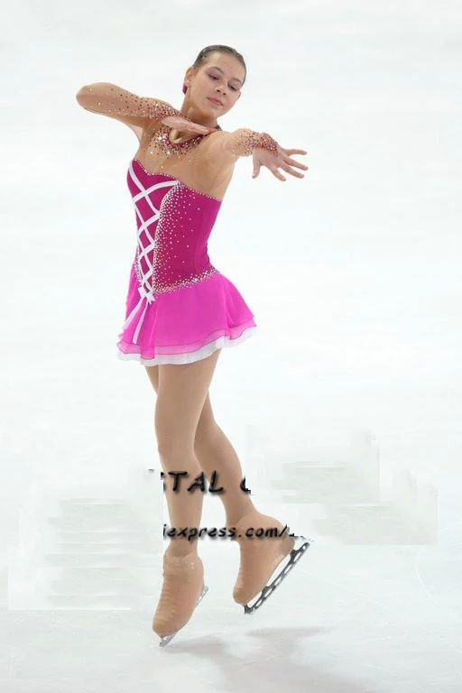 Ice skating dress Competition Figure Skating Twirling Costume adult  child dance 