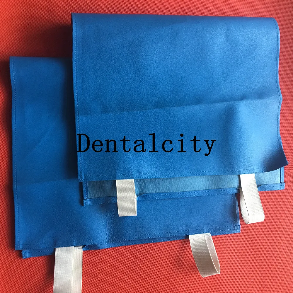 2pcs Blue Dental Chair Mat dental unit PU leather dustproof Cover