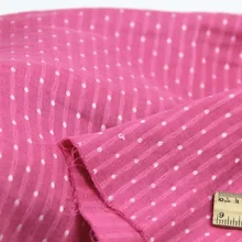 Двухслойная хлопковая окрашенная в пряже розовая Добби тонкая мягкая текстильная ткань для рукоделия, детская одежда, летняя рубашка, платье, ткань