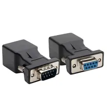 Практичный RJ45 для RS232 DB9 9-контактный последовательный Порты и разъёмы мужской+ женский RJ45 Cat5e/6 Ethernet высокая производительность
