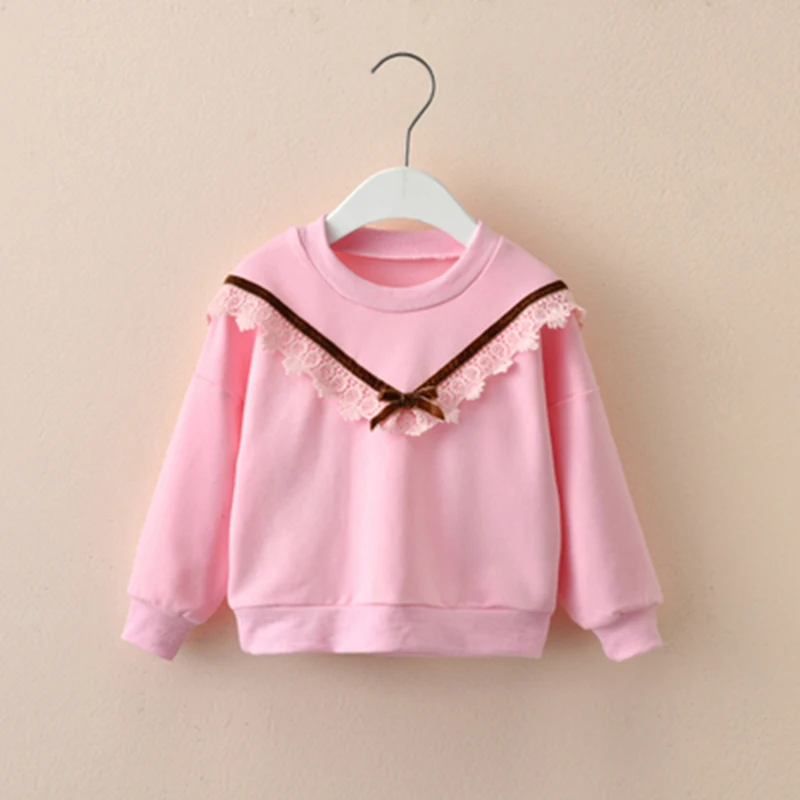 

Baby Girl Sweatshirts Kids Spring Autumn Clothes Tops Children hoodies for Girls sweater solid long sleeve tshirt cotton Hoodie