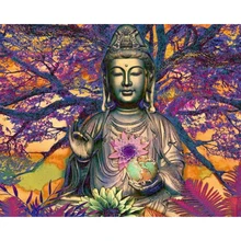 

Diamond Painting Zen Buddha Rhinestone Cross Stitch Full Round Diamond Embroidery Religion Manual Mosaic Home Decor b242