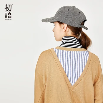 

Toyouth Autumn Slid Crew Neck Sweatshirts Female Embroidery Patchwork Hoodie Women Pullovers Stripe Tops Moletom Feminino