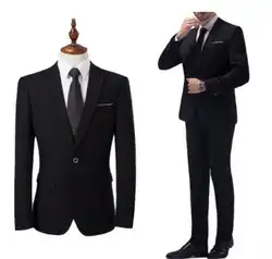 2018 новые осенние Свадебные черные костюмы для мужчин, пиджак для мужчин, мужские черные деловые костюмы, мужские костюмы платья, размер M-5XL