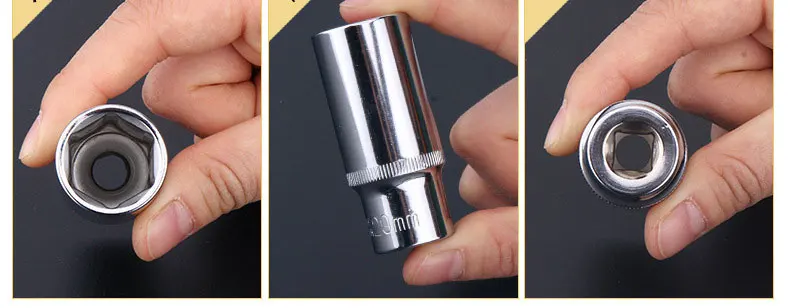 BJGHUIK wrench 3/8 inch Drive 6-23mm Hex Deep Socket Wrench Head 6 Point Long Sleeve for Ratchet Wrench Auto Repair Hand Tool Nu BJGHUIK wrench 3/8 inch Drive 6-23mm Hex Deep Socket Wrench Head 6 Point Long Sleeve for Ratchet Wrench Auto Repair Hand Tool Nu