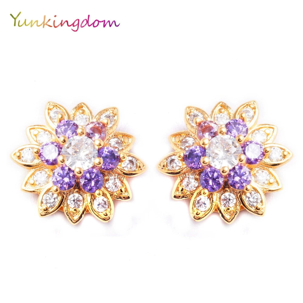 Серьги гвоздики Yunkingdom K1402 женские в богемном стиле очаровательные модные сережки
