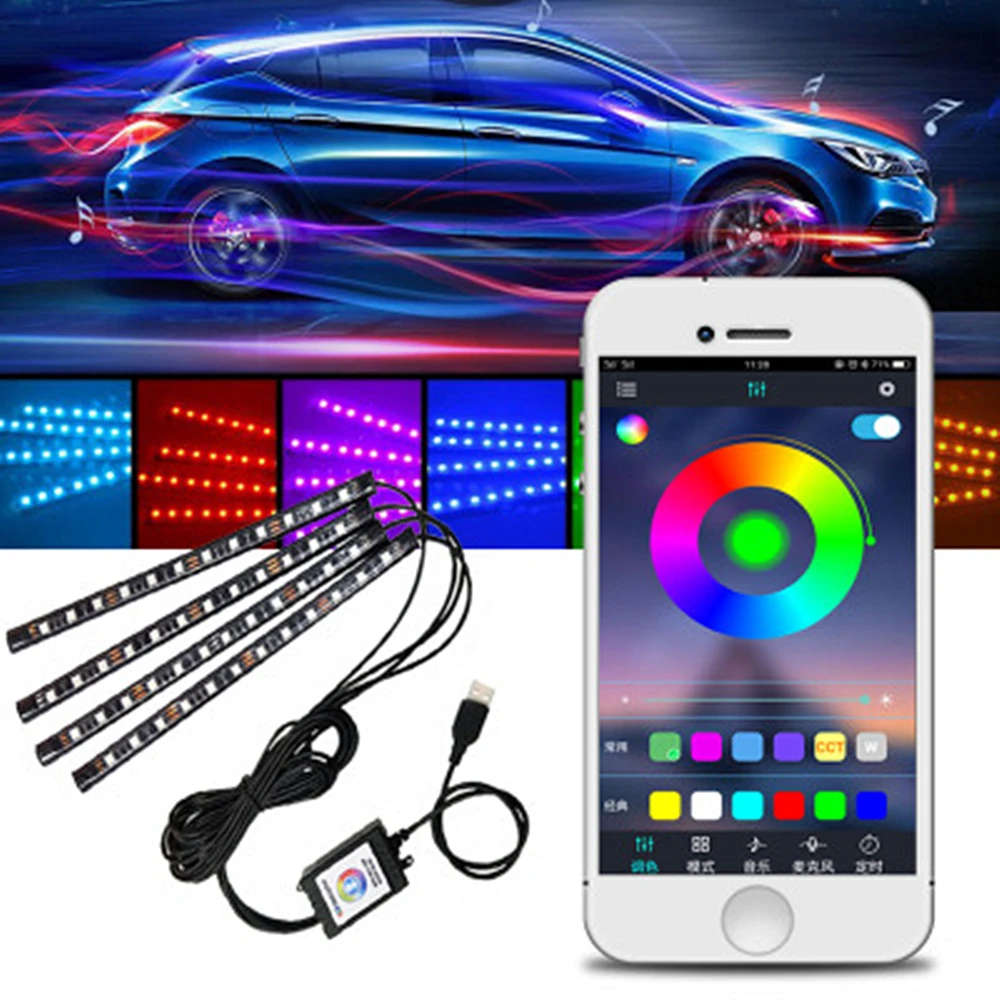

Auto Ambient Light LED Decorative lamp USB APP Control RGB LED Strips for Infiniti q50 fx35 qx70 g35 g37 fx37 qx50 m35 q30 qx30