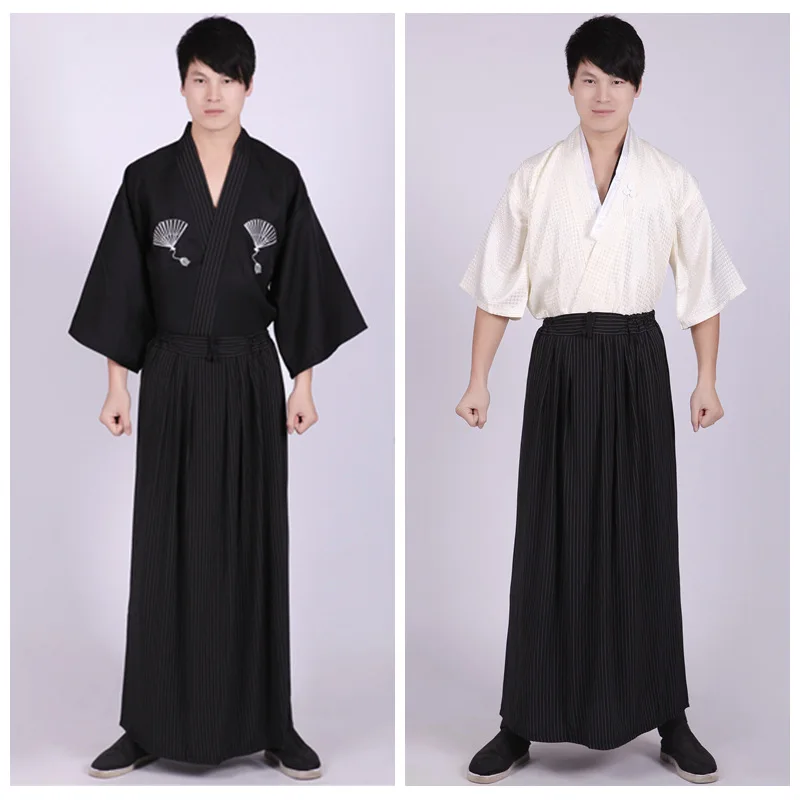 

Traditional Japanese Men Kimono Samurai Outfit Japanese Kimono Men Fancy Outfit Dress