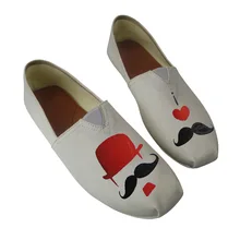 Женские кроссовки; повседневные низкие лоферы; летняя парусиновая обувь с принтом усов; Mujeres Zapatos; модная красивая Раскрашенная обувь для девочек; большие размеры