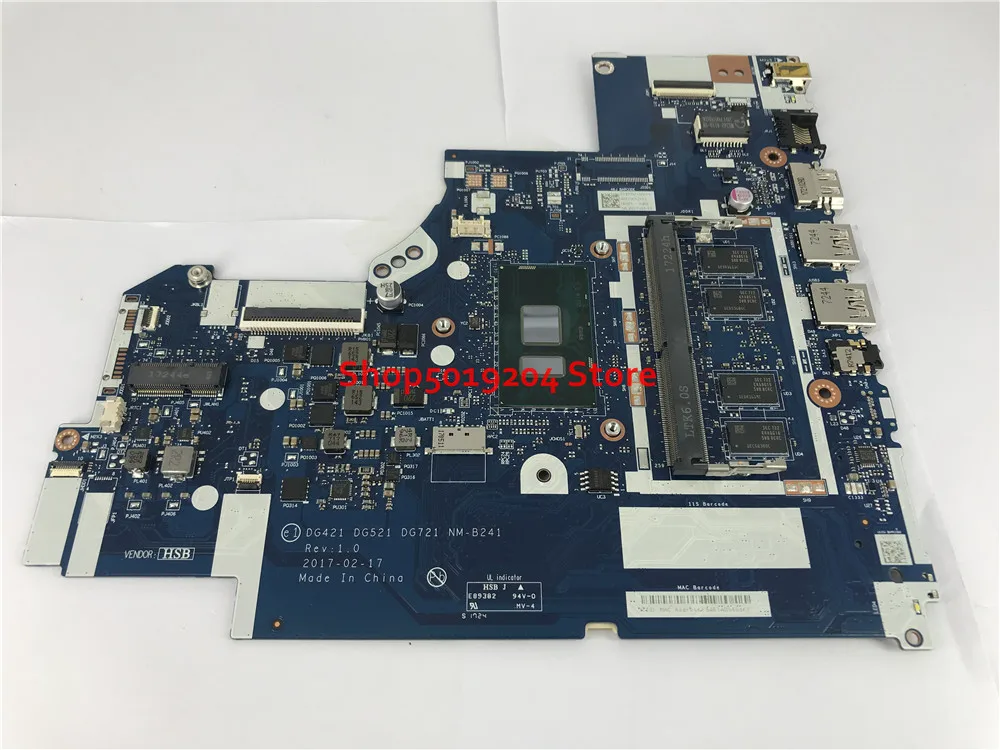 

For Lenovo Ideapad 320-15isk 320-15IKB 320-17IKB Laptop motherboar i5-7200u SR342 Mainboard DG421 DG521 DG721 NM-B241