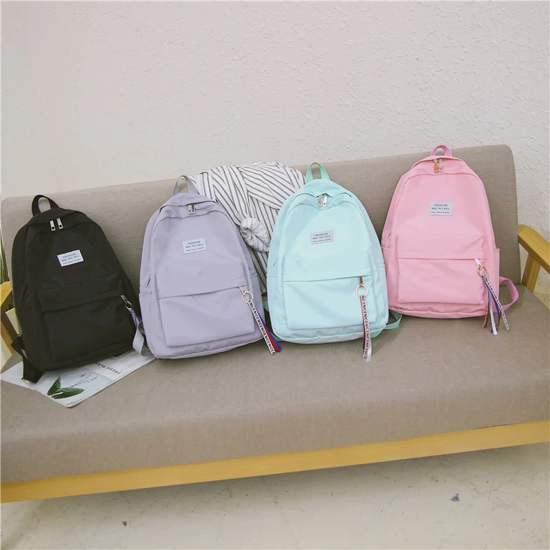 2019 nuevo mochila de Color sólido mochila de moda de mujer ocio adolescente mejor bolsa de viaje mochila mujeres mochila 2019 nuevo mochila de Color sólido mochila de moda de mujer ocio adolescente mejor bolsa de viaje mochila mujeres mochila