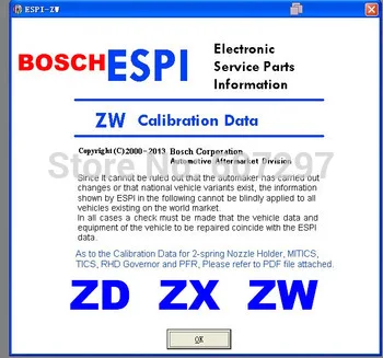 Информация об электронных запчастях Zexel (Zd + Zx Zw) 2014 ESPI |