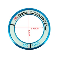 Car Stickers Luminous Alloy Car Ignition Switch Cover Auto Accessories Circle Light Decoration 6