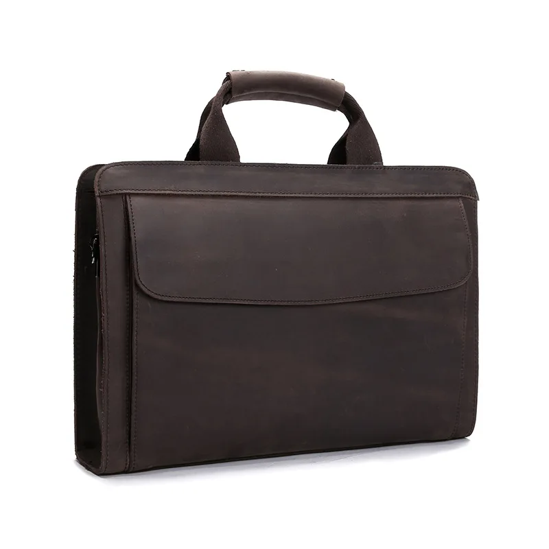 جديد خمر الرجال حقيبة يد رجال الأعمال حقائب الكتف مجنون الحصان بو الجلود حقيبة crossbody محمول الشوكولاته الذكور