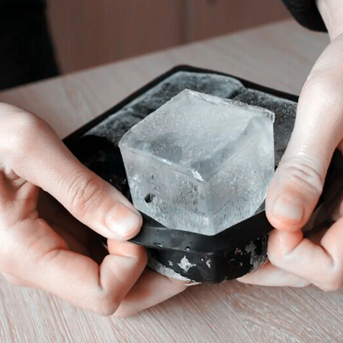 Творческий стиль силиконовый черный большой гигант Jumbo King Размеры большие силиконовые ice cube квадратный поднос плесень