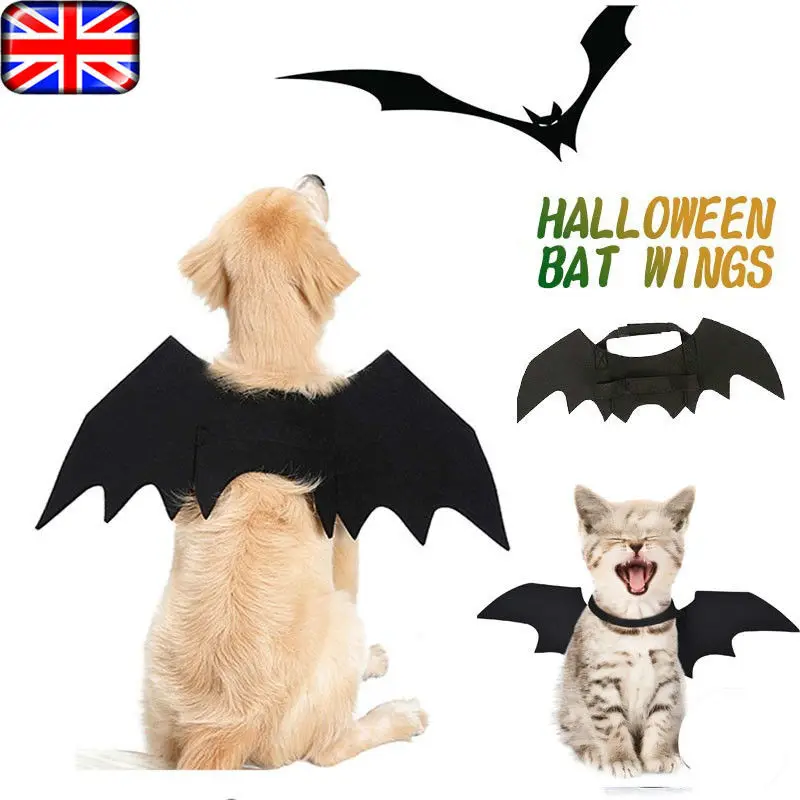 

Cat Dog Cosplay Clothing Costume Black Bat Wing Halloween Party for Pet Supplies
