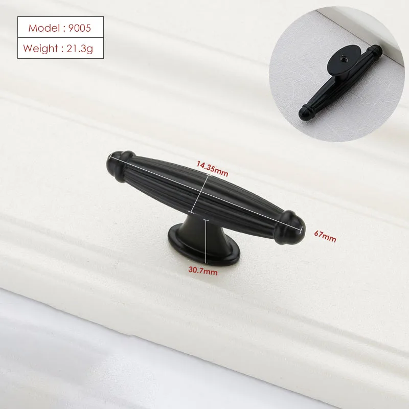 Прочная черная американская прочная Мебельная ручка для дверцы выдвижного ящика