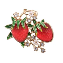 2017 frete grátis moda mulheres New Jóias por atacado broche Morango acessórios Requintados broches Atacado
