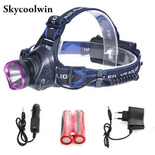 Skycoolwin светодиодный налобный фонарь XM-L T6 фар Фонари фары Rechargeable18650 фонарик фары Фонари s