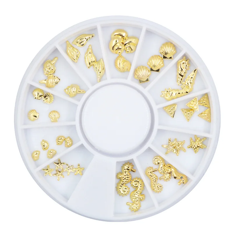 

Marine Life Series Metal Turntable Craft Decoration FlatBack Cabochon Embellishments For Scrapbooking Accessories Nail Art DIY